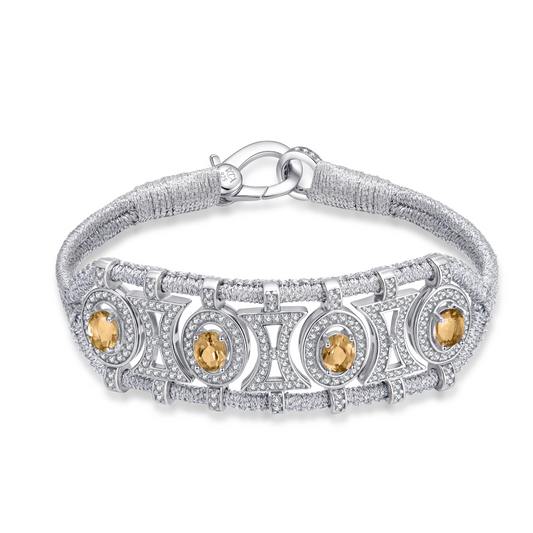 Olinda silver bracelet - Citrines