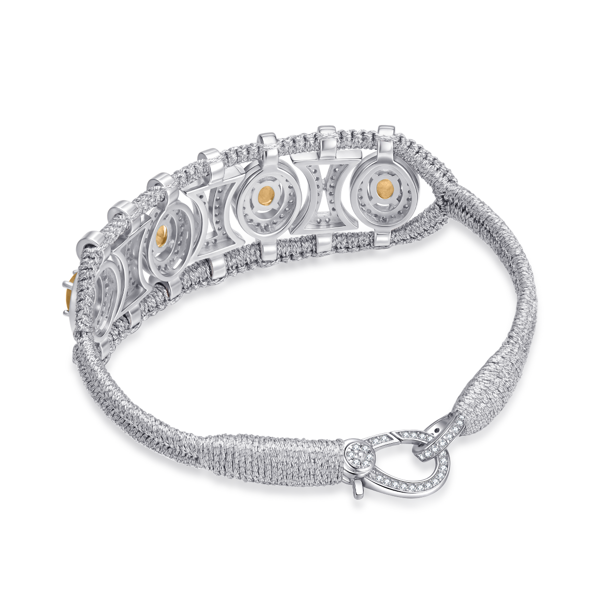 Olinda silver bracelet - Citrines