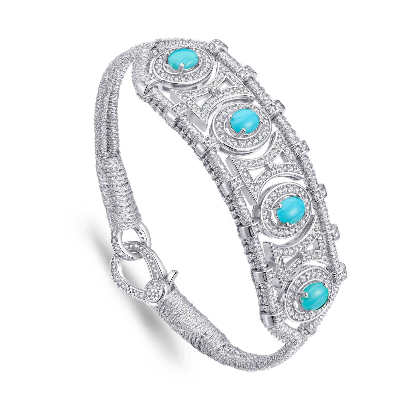 Bracelet Olinda Silver - Turquoises