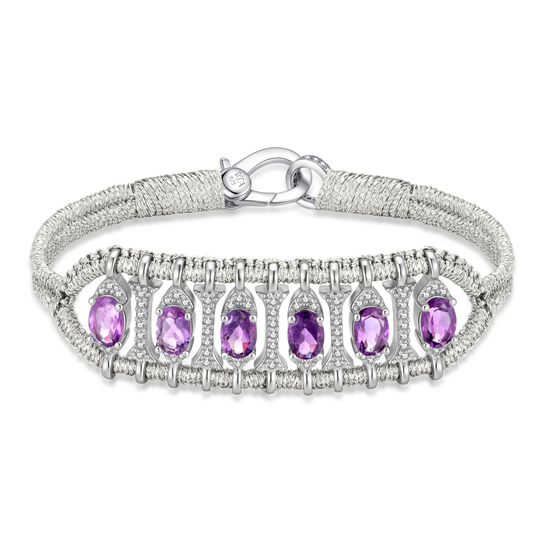 Teresina Silver bracelet - Amethyst