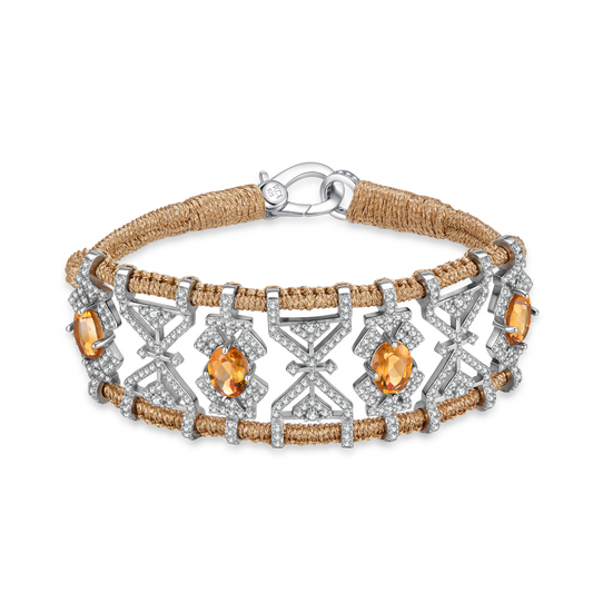 Bracelet Fortalezza Brass - Citrines