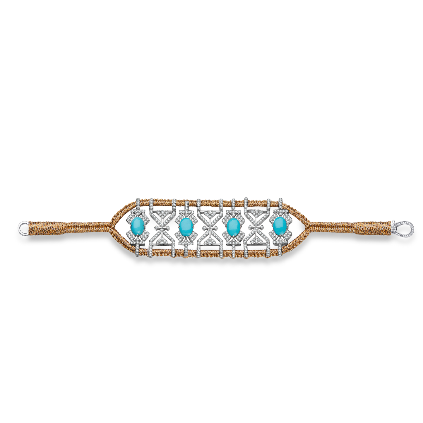 Bracelet Fortalezza Brass - Turquoises