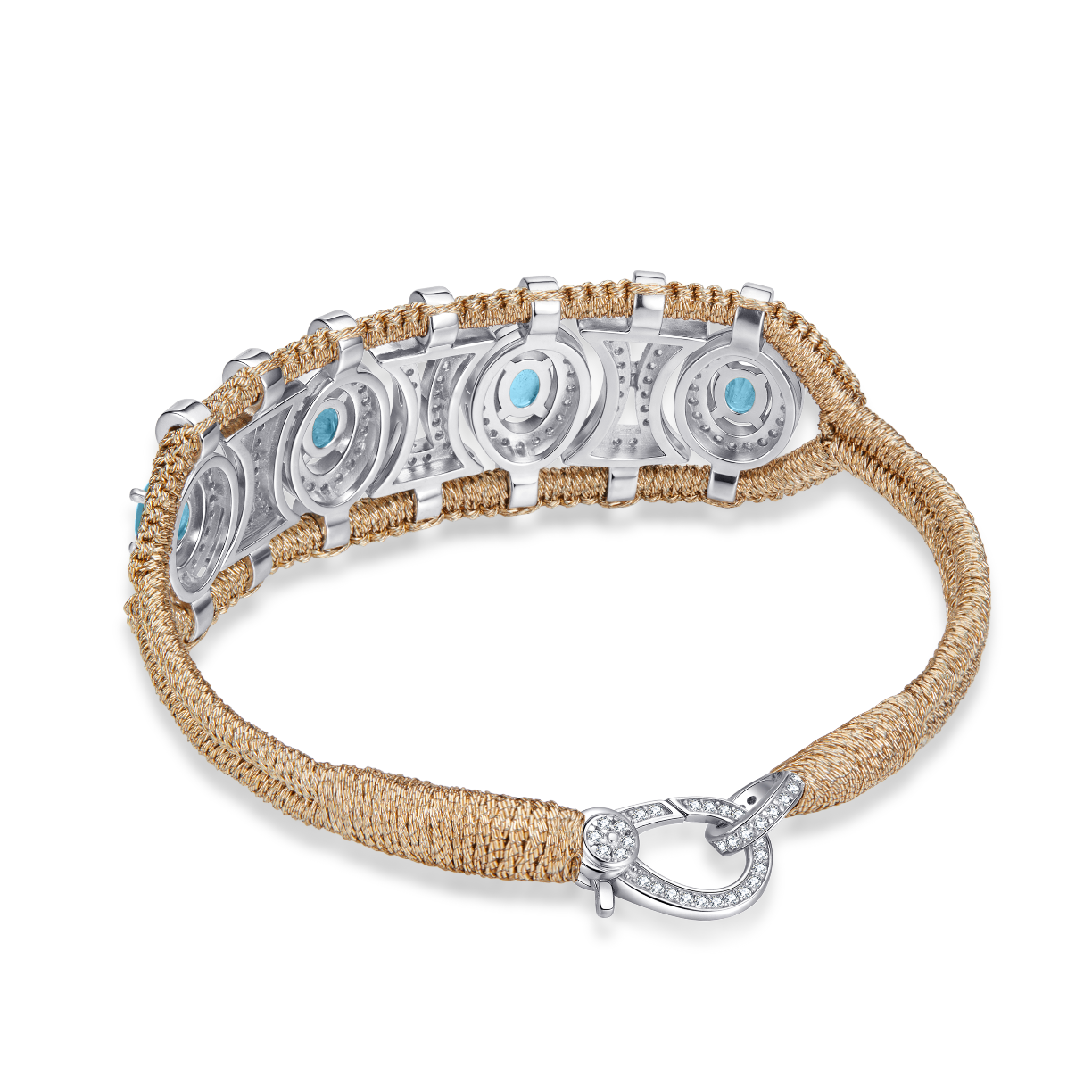 Olinda brass bracelet - Topazes