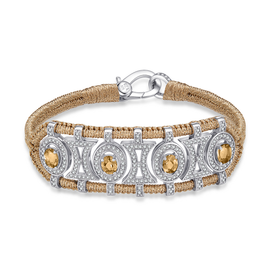 Bracelet Olinda brass - Citrines