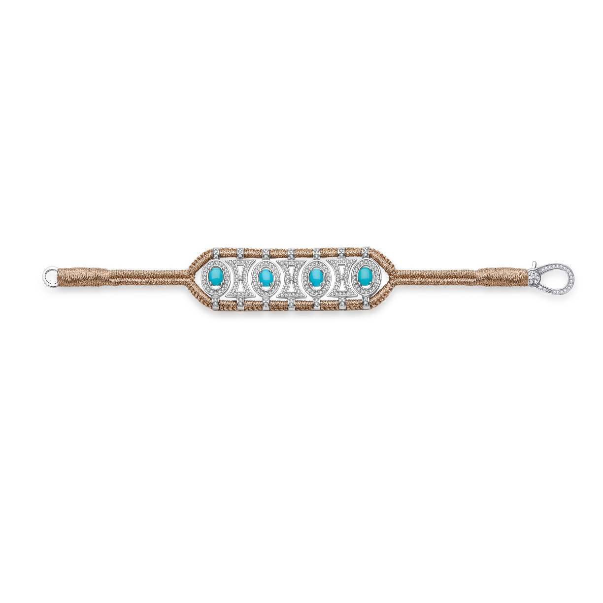 Bracelet Olinda brass - Turquoises