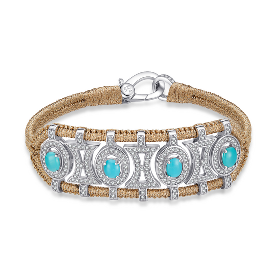 Bracelet Olinda brass - Turquoises