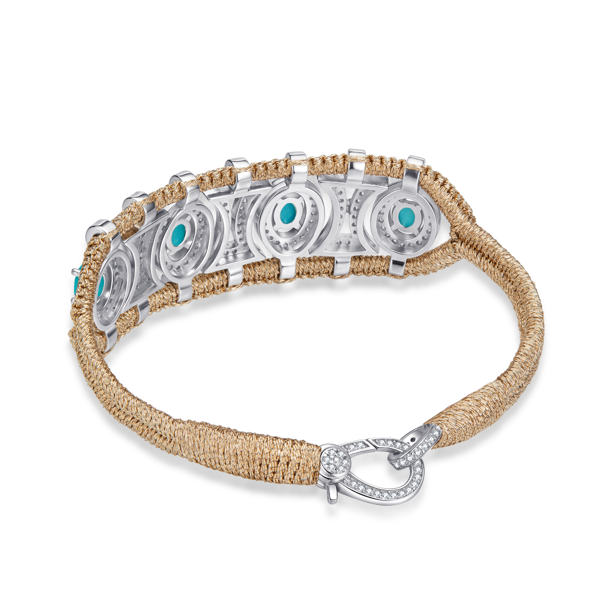 Bracelet Olinda brass - Turquoises