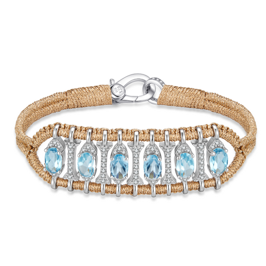 Teresina brass bracelet - Topaz