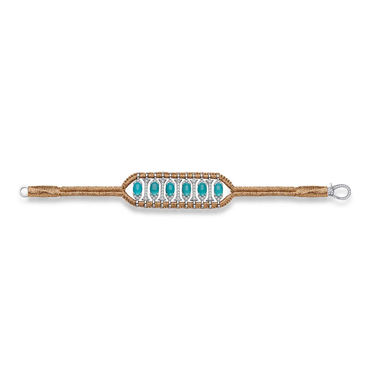 Teresina brass bracelet - Turquoise