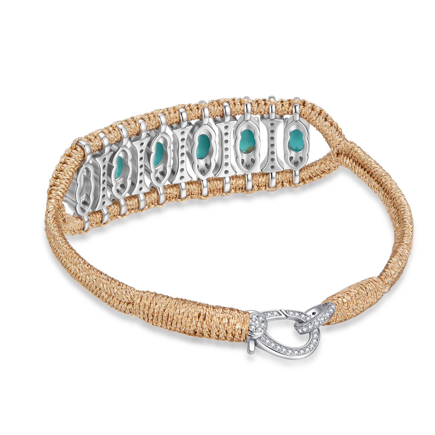 Teresina brass bracelet - Turquoise
