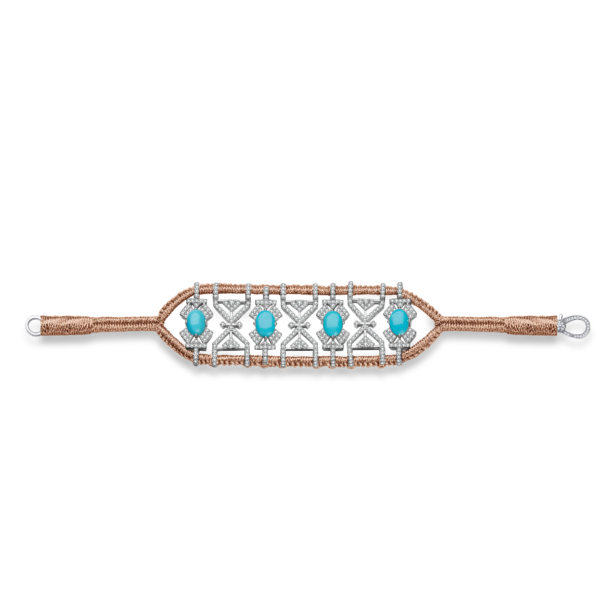 Bracelet Fortalezza Red Shanti - Turquoises