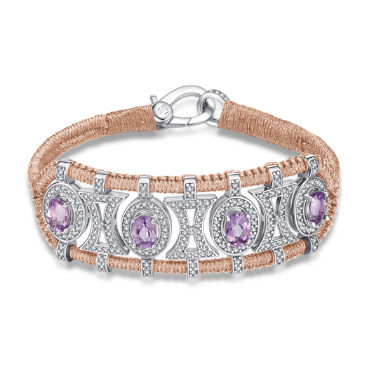 Bracelet Olinda rose gold - Améthystes