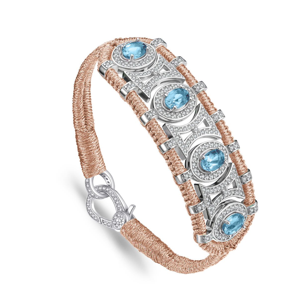 Bracelet Olinda rose gold - Topazes