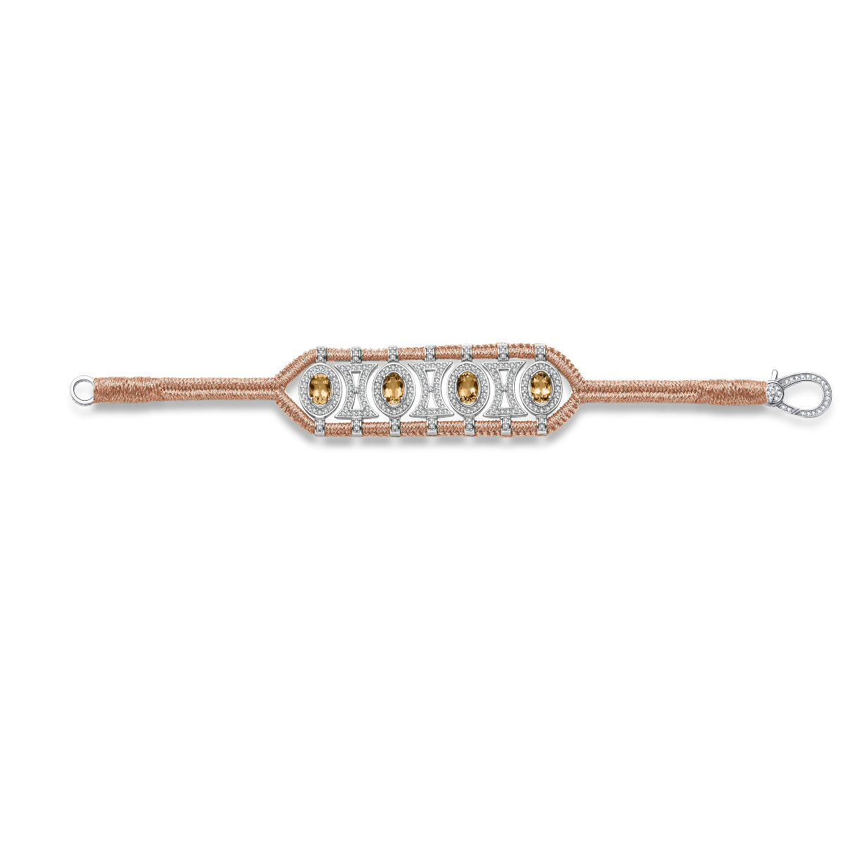 Bracelet Olinda rose gold - Citrines