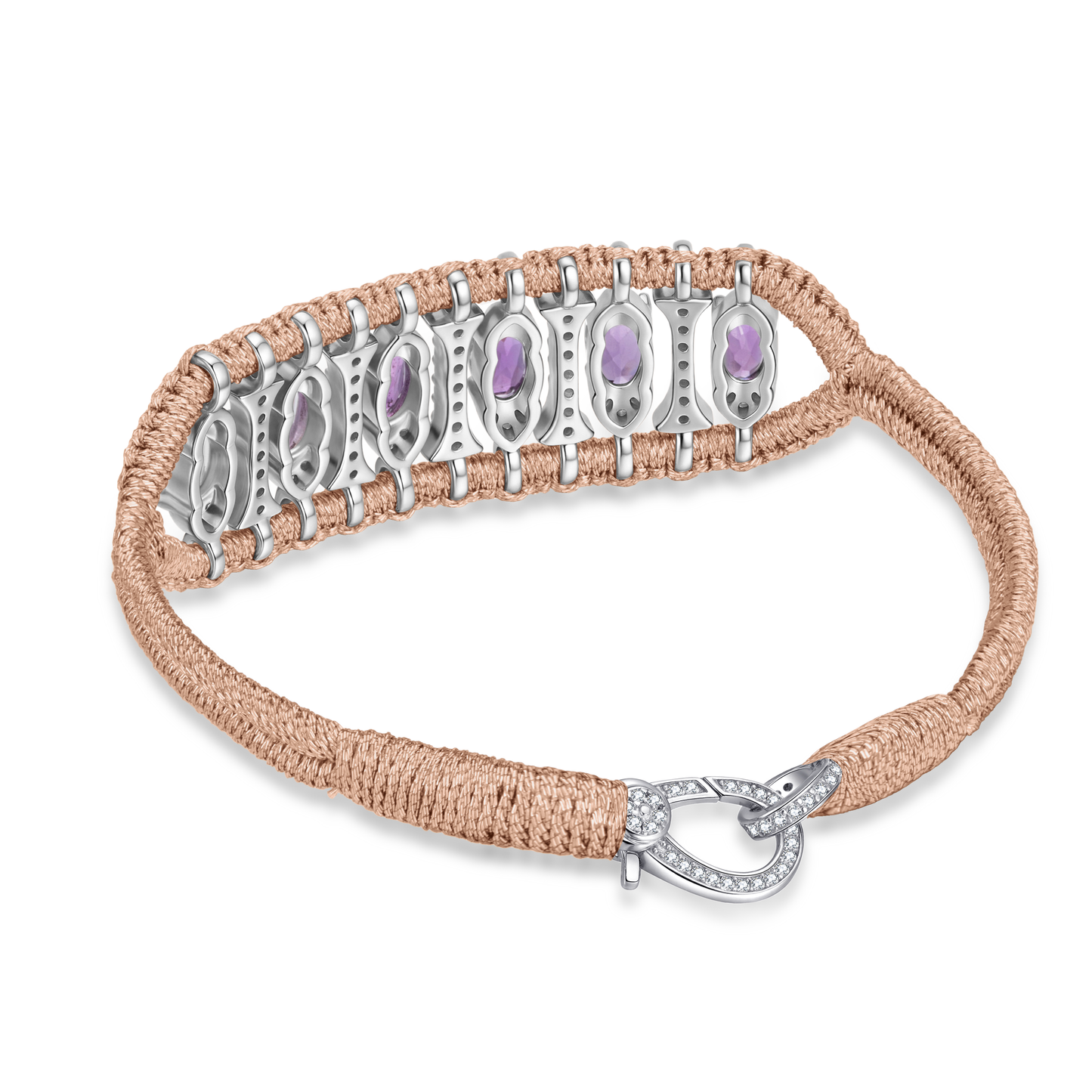 Teresina pink gold bracelet - Amethyst