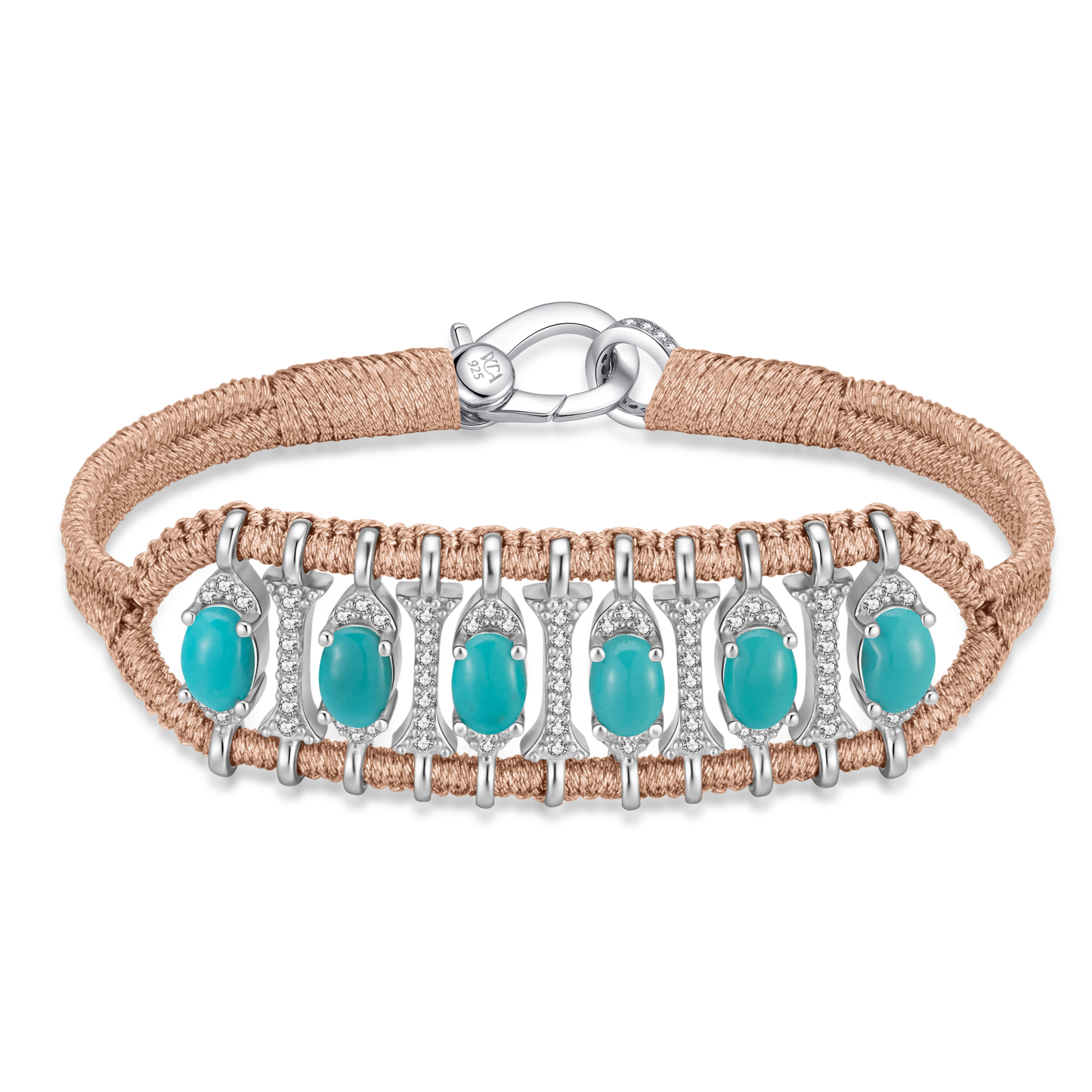 Bracelet Teresina rose gold - Turquoises