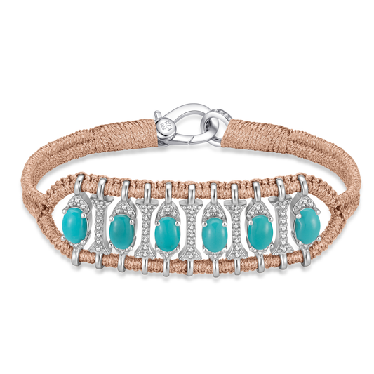 Bracelet Teresina rose gold - Turquoises