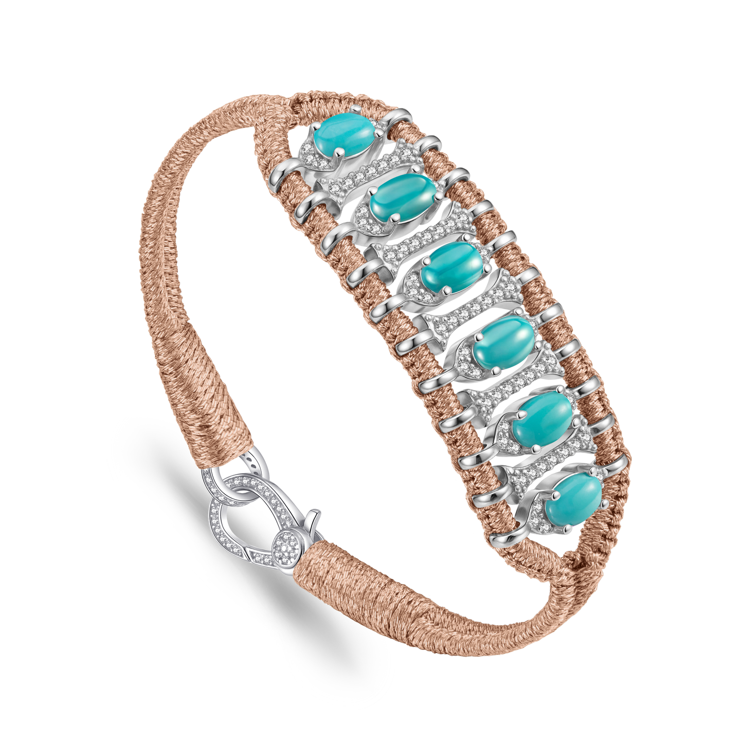 Bracelet Teresina rose gold - Turquoises