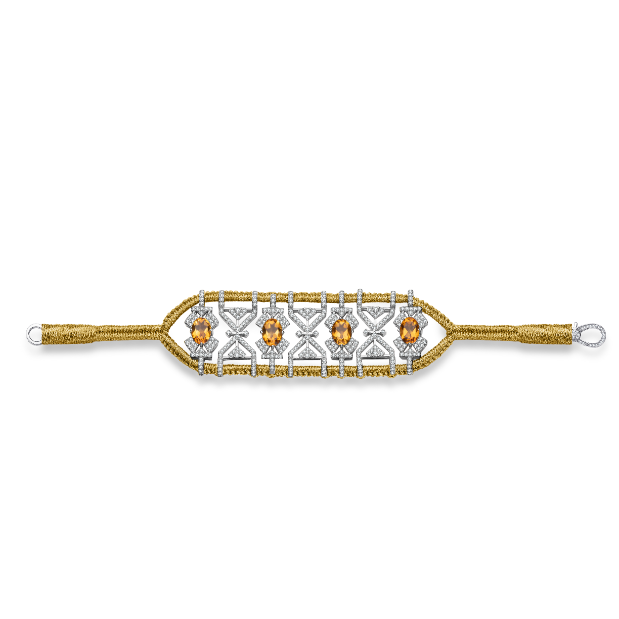 Bracelet Fortalezza Gold - Citrines