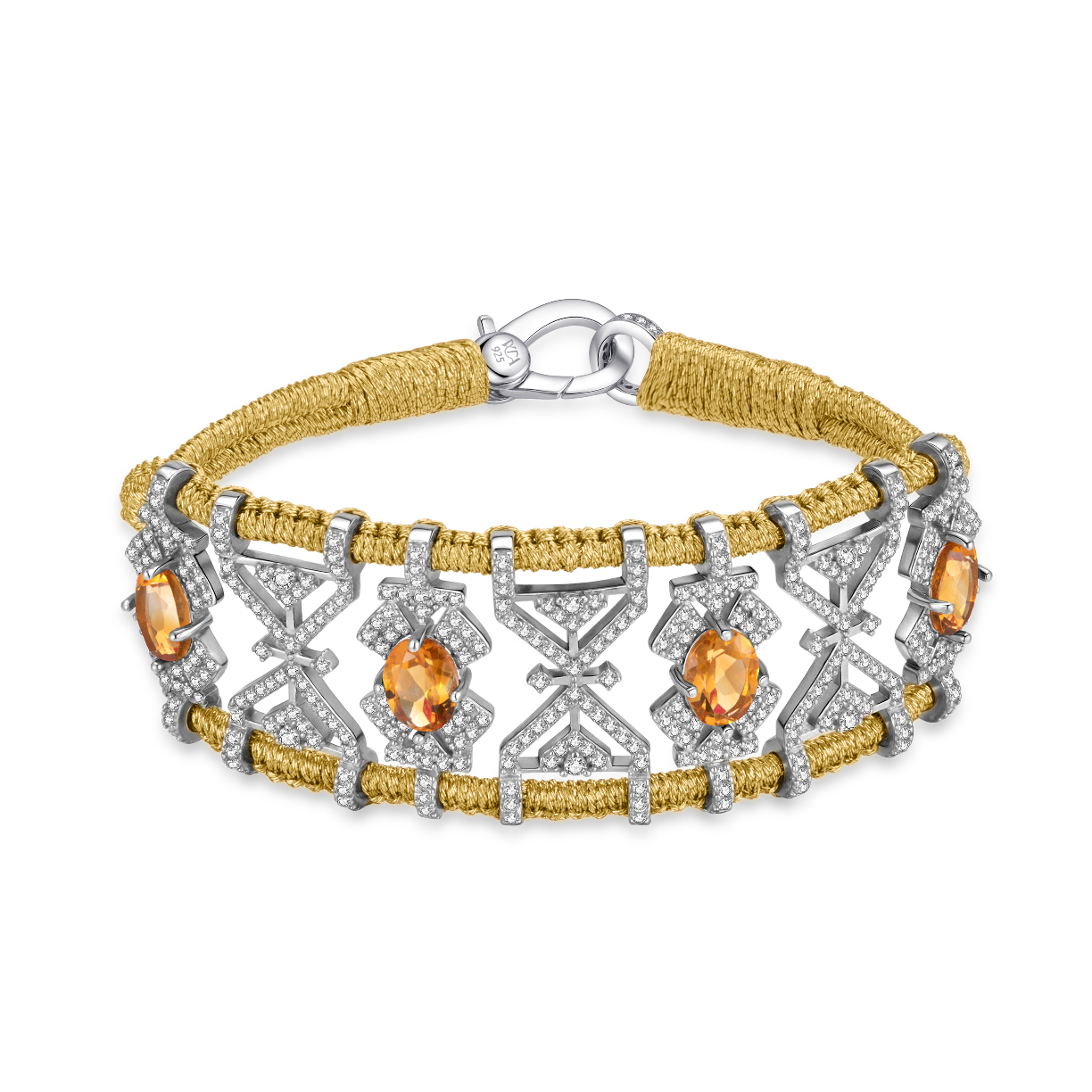 Bracelet Fortalezza Gold - Citrines