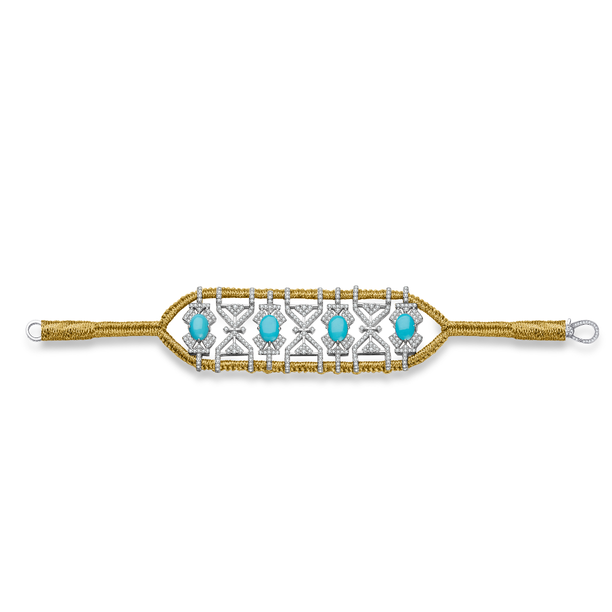 Bracelet Fortalezza Gold - Turquoises
