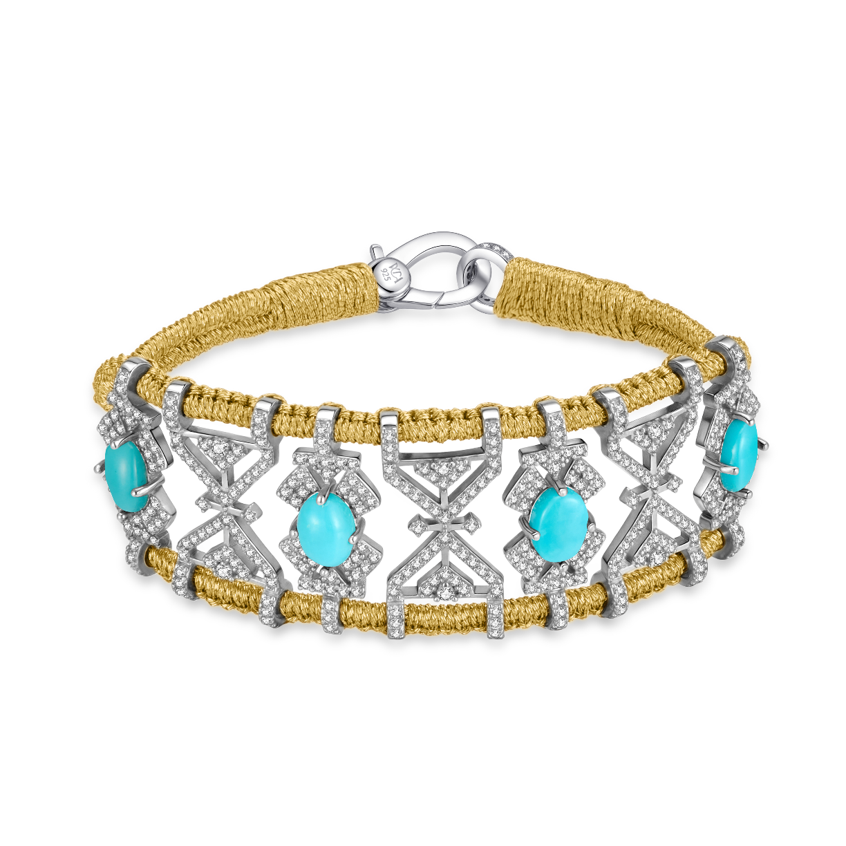 Bracelet Fortalezza Gold - Turquoises