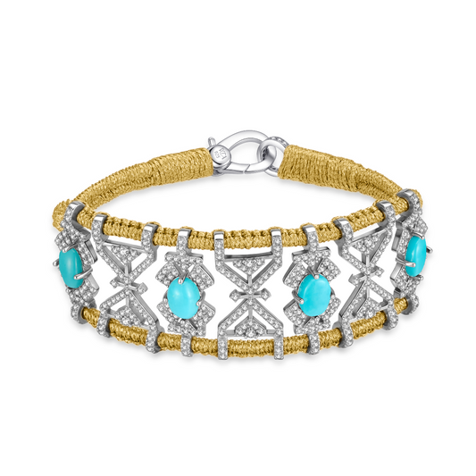 Bracelet Fortalezza Gold - Turquoises