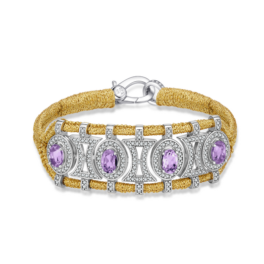 Olinda gold bracelet - Amethysts