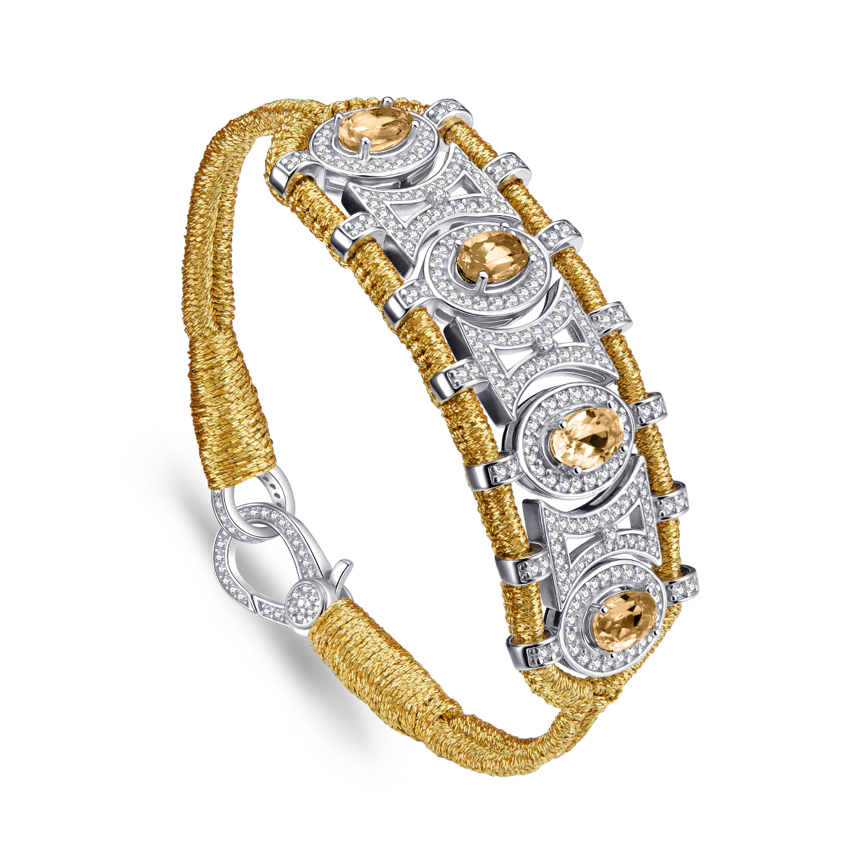 Olinda gold bracelet - Citrines