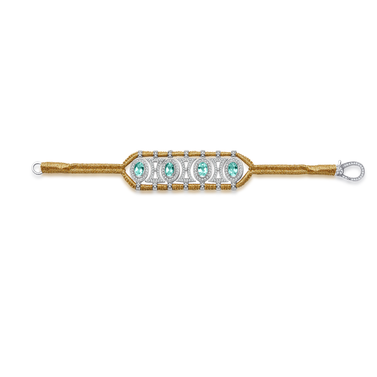 Olinda gold bracelet - Emeralds