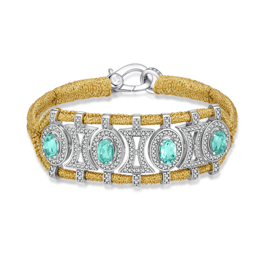 Olinda gold bracelet - Emeralds