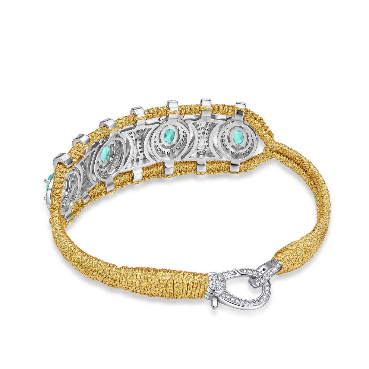 Olinda gold bracelet - Emeralds