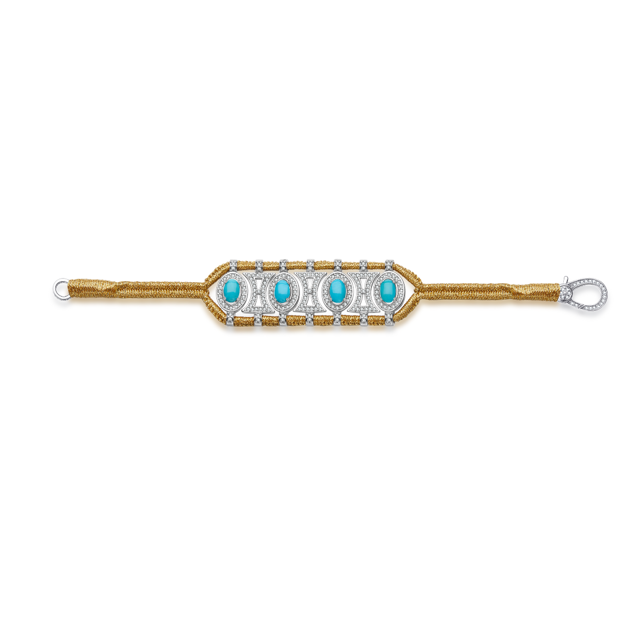 Olinda gold bracelet - Turquoises