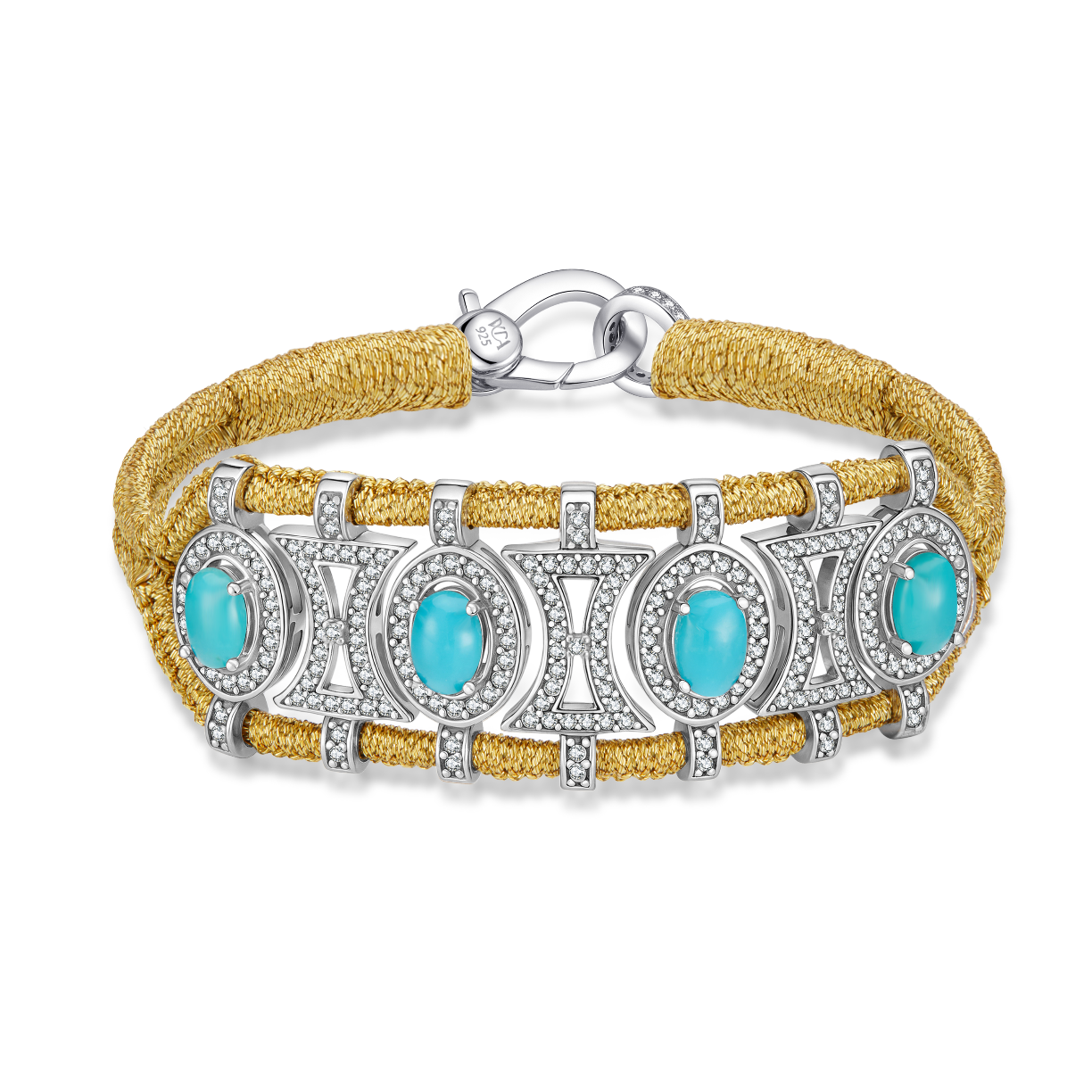 Olinda gold bracelet - Turquoises