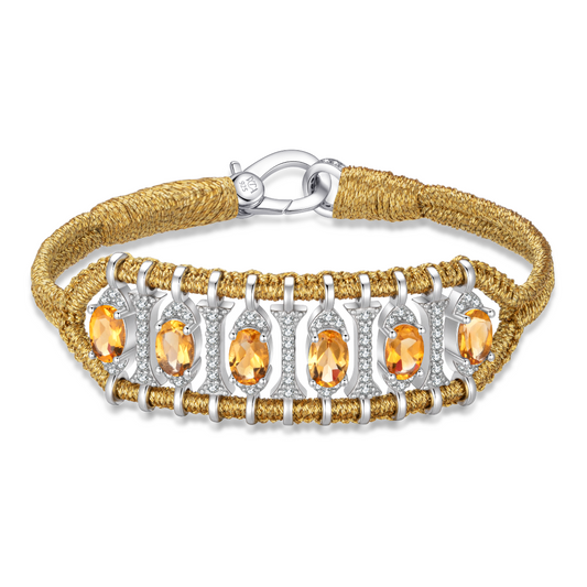 Teresina gold bracelet - Citrine