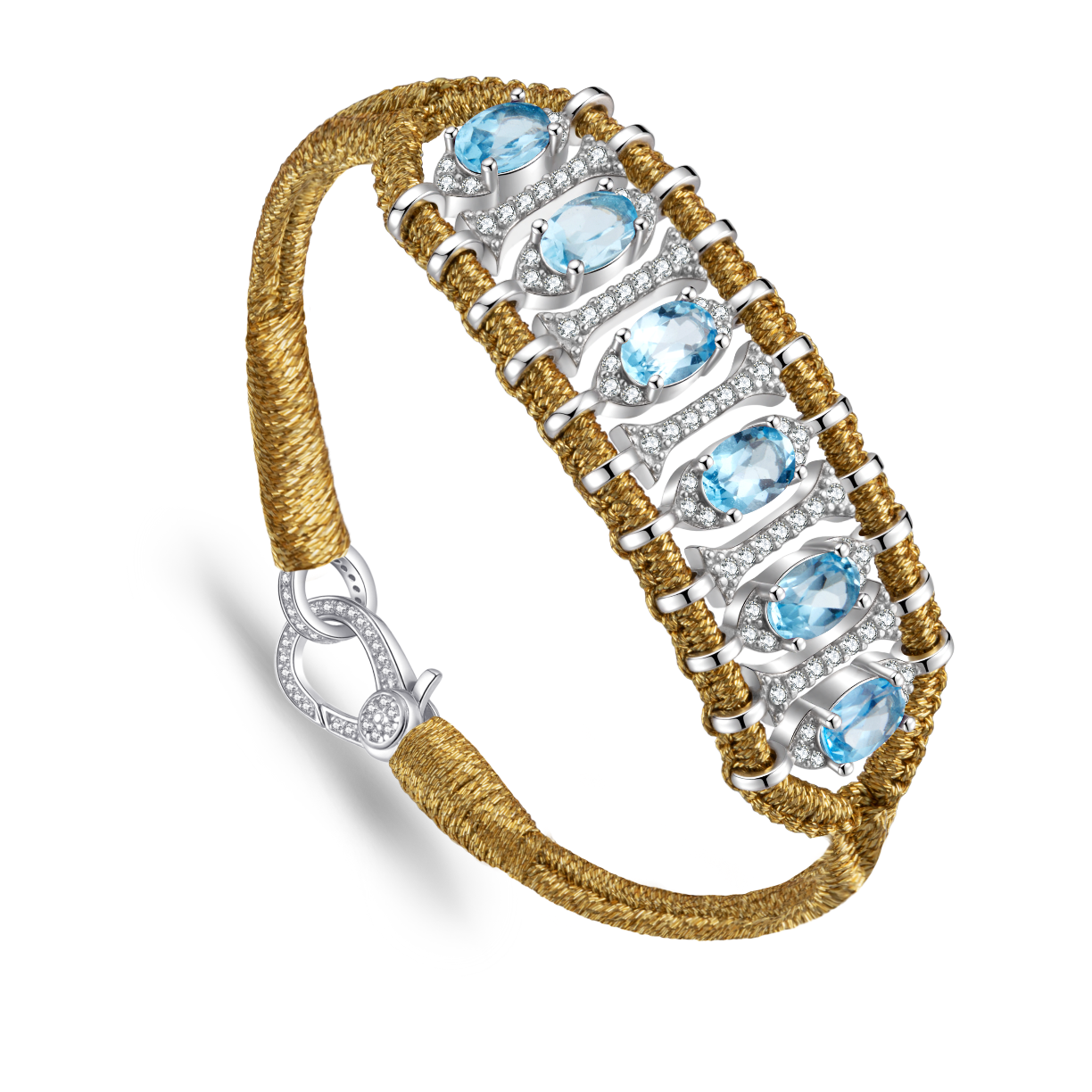Teresina gold bracelet - Topaz