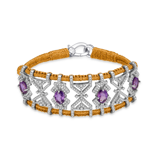 Bracelet Fortalezza Copper - Amethysts