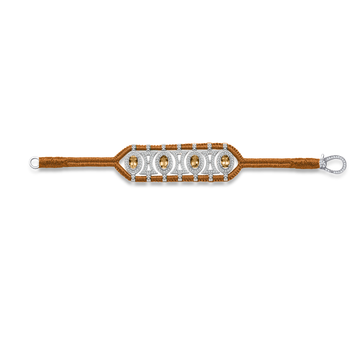Olinda copper bracelet - Citrines
