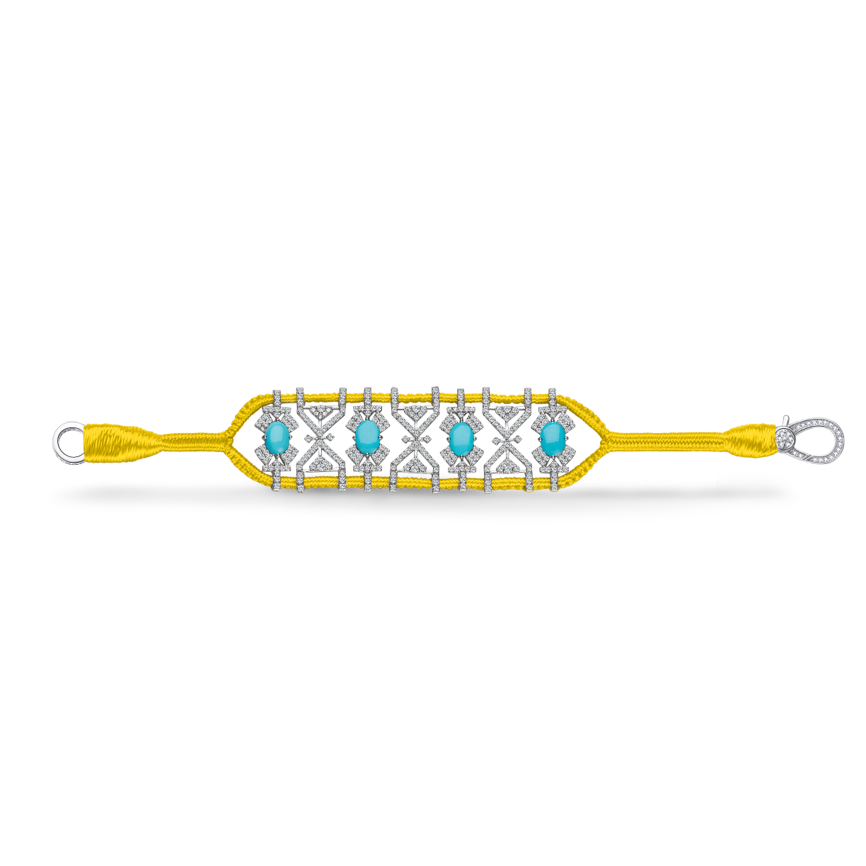 Bracelet Fortalezza Yellow - Turquoises