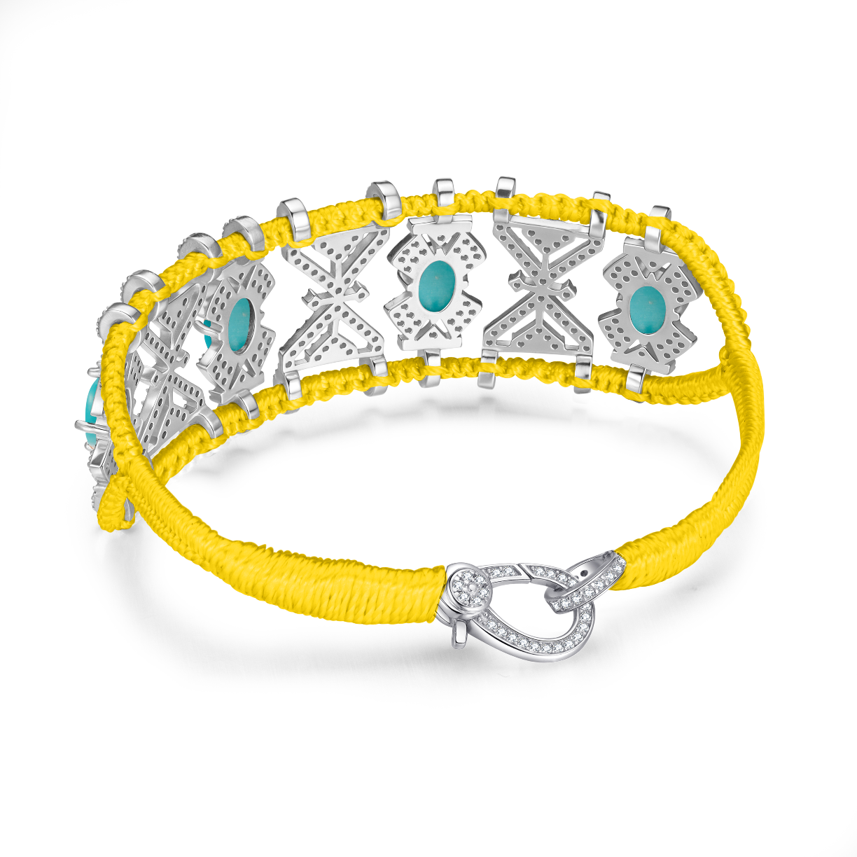 Bracelet Fortalezza Yellow - Turquoises