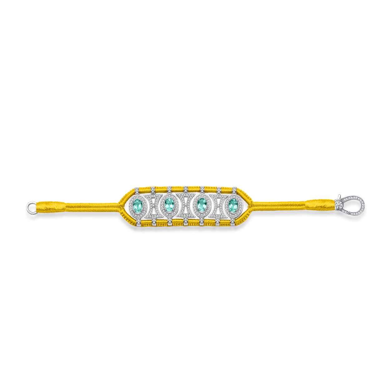 Olinda yellow bracelet - Emeralds