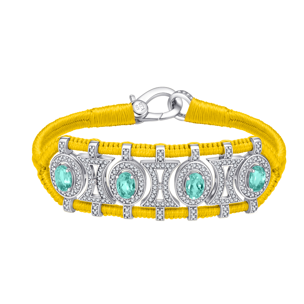 Olinda yellow bracelet - Emeralds