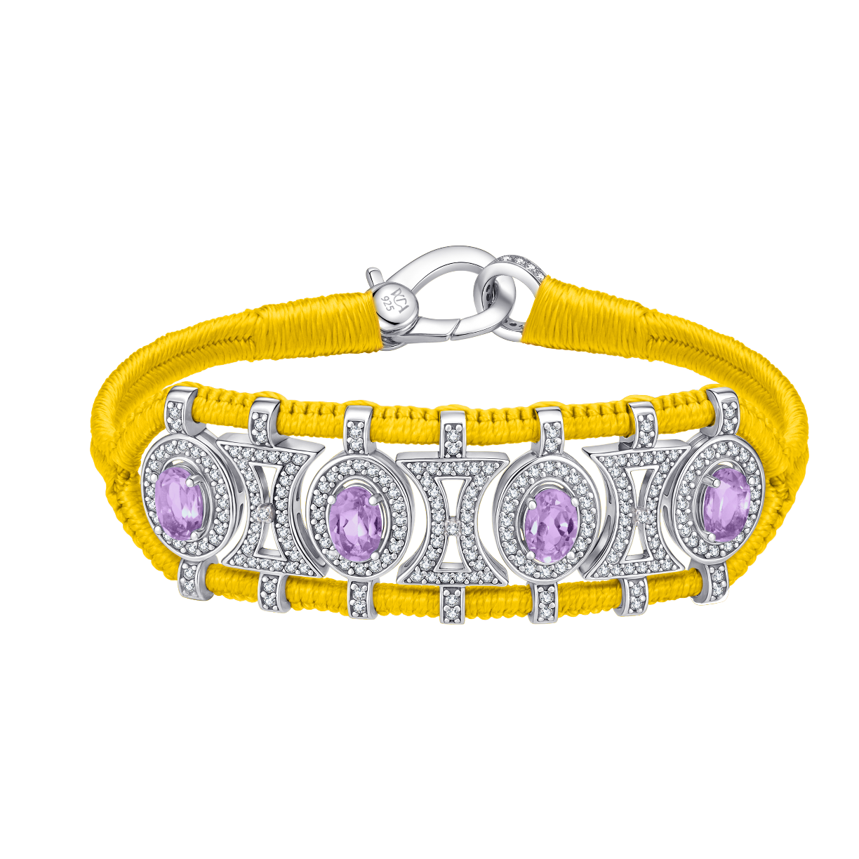 Olinda yellow bracelet - Amethysts