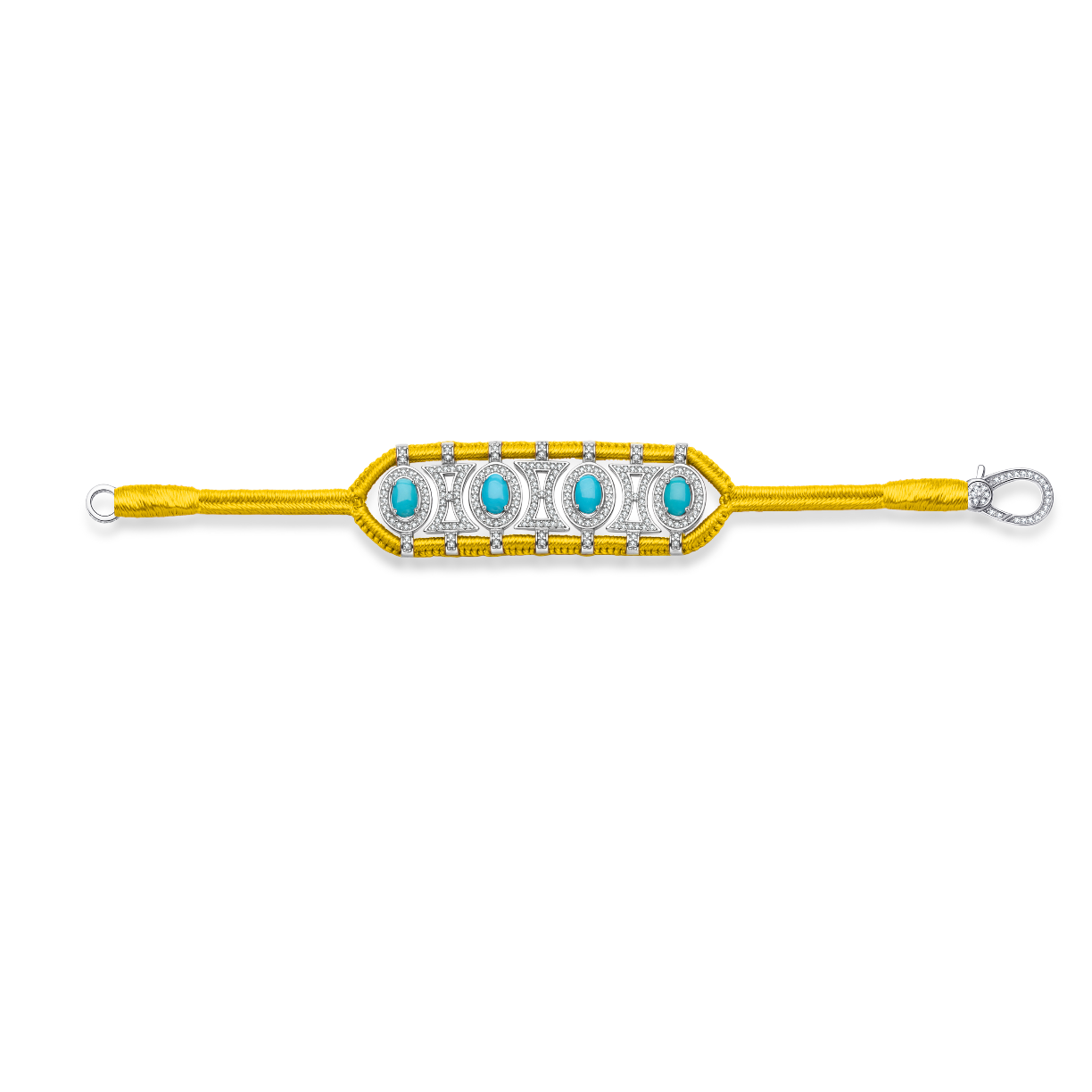 Bracelet Olinda jaune - turquoises