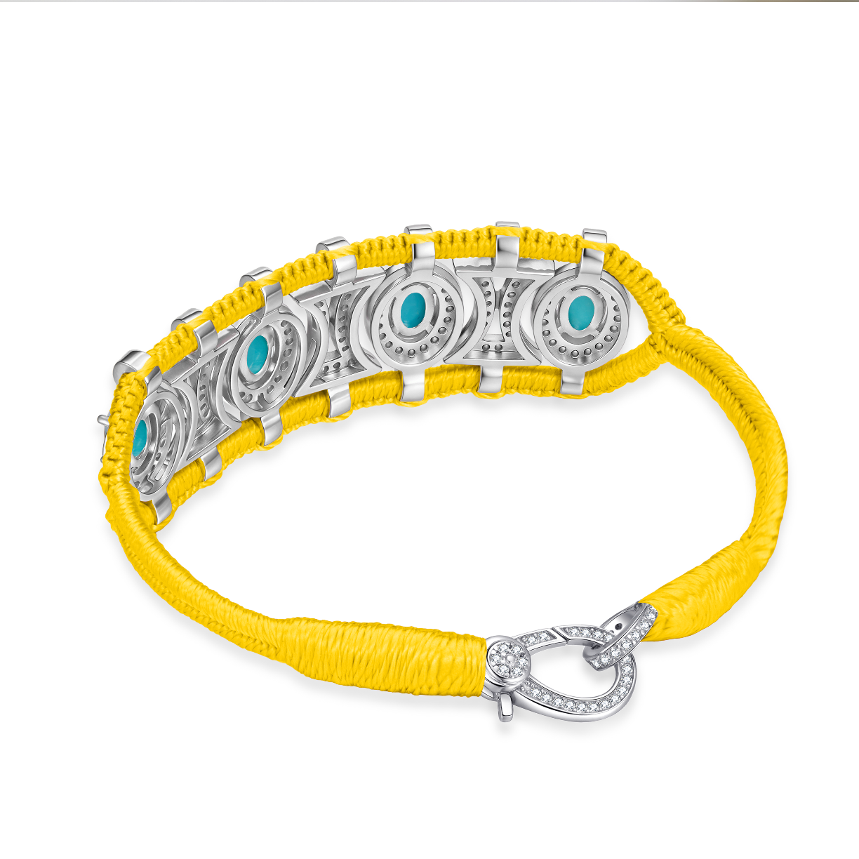 Bracelet Olinda jaune - turquoises