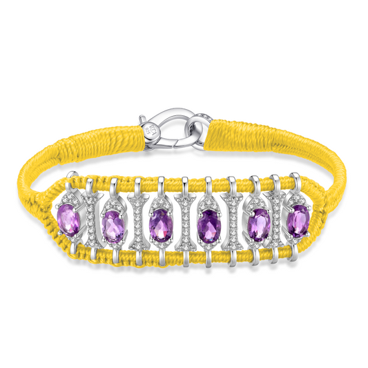 Teresina Yellow bracelet - Amethyst