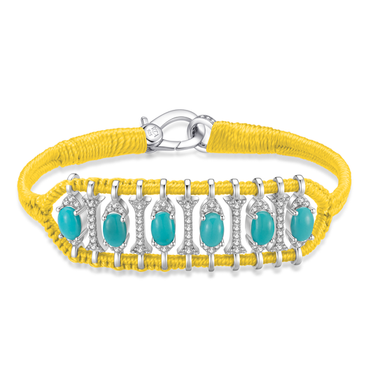 Bracelet Teresina Jaune - Turquoises