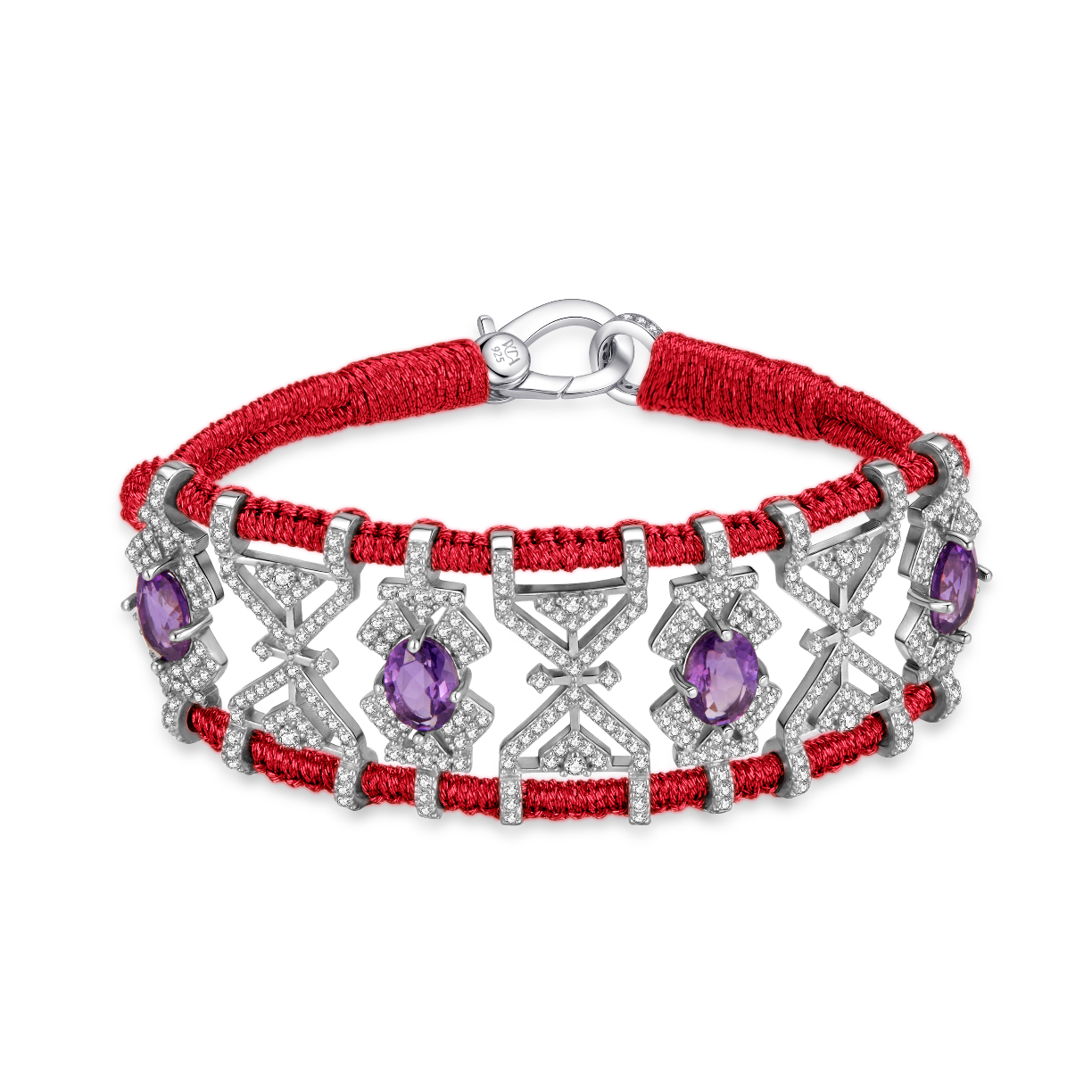 Bracelet Fortalezza Lipstick - Amethysts