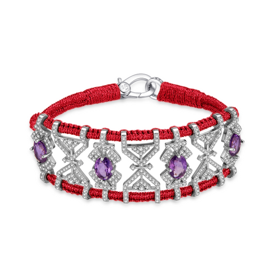 Bracelet Fortalezza Lipstick - Amethysts