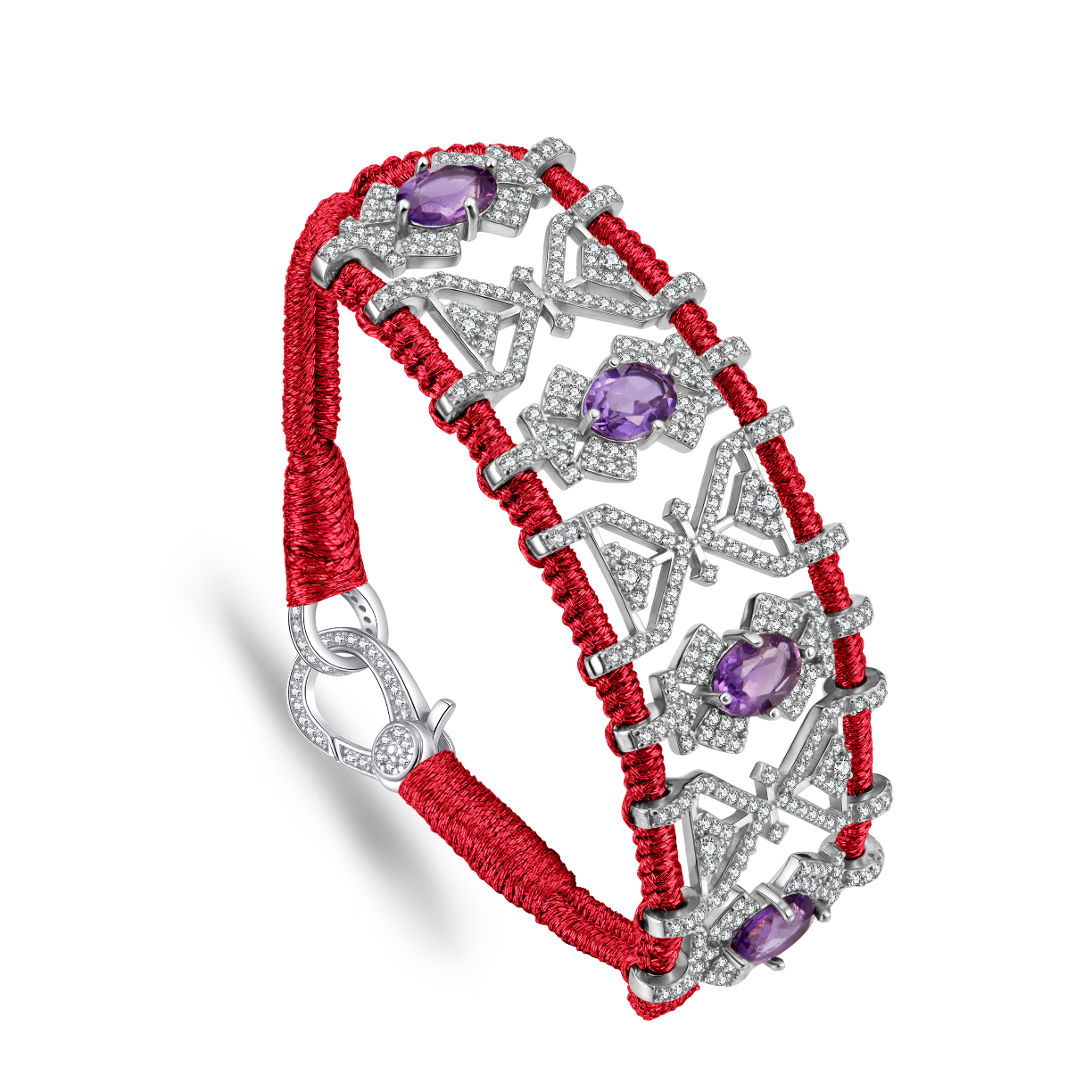 Bracelet Fortalezza Lipstick - Amethysts